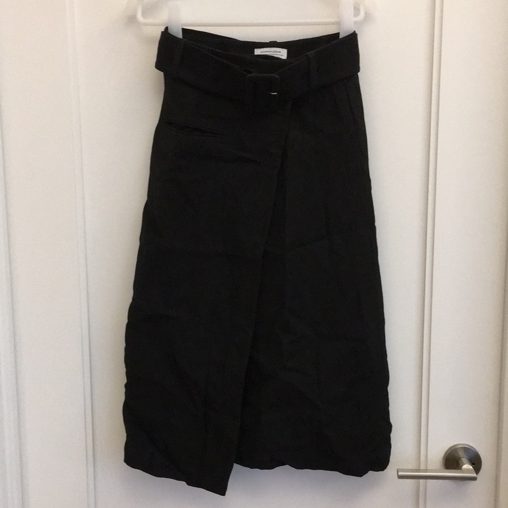 & Other Stories Linen Blend Midi Wrap Skirt